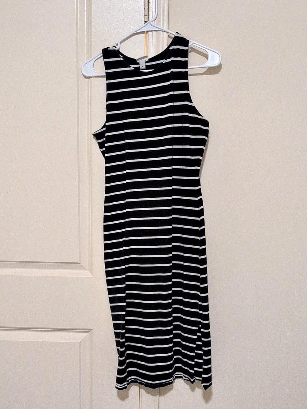 a.new.day Striped Midi Dress in Black & White Size Small